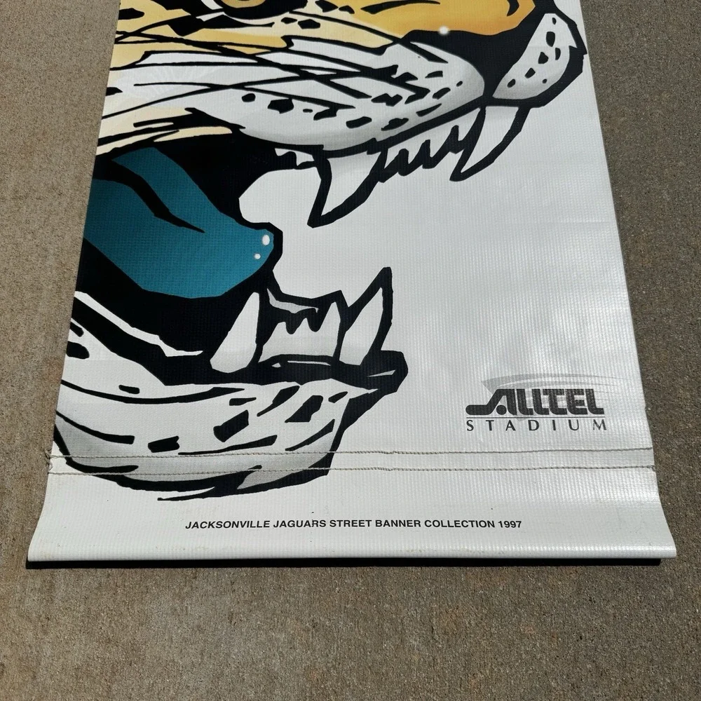 Vintage Jacksonville‎ Jaguars Street Banner Collection 1997 Banner NFL 43